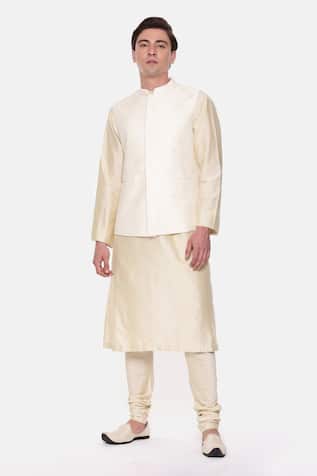 Leaf Vine Embroidered Chanderi Bundi 