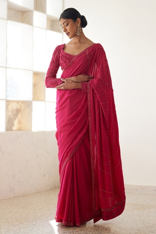 Mishru Elis Circle Art Deco Saree With Blouse