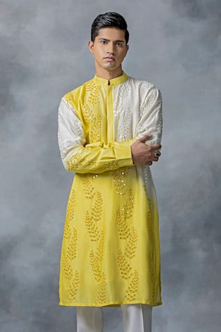 Cotton Silk Embroidered Kurta Set 