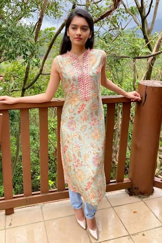 Gopi Vaid Amara Floral Print Tunic 