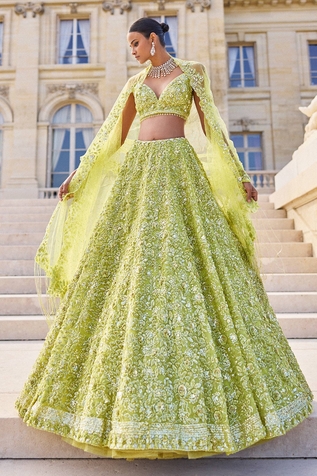 Seema Gujral Tonal Sequin Embroidered Lehenga Set