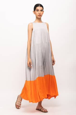 Neora By Nehal Chopra Tiered Gathered Dress 