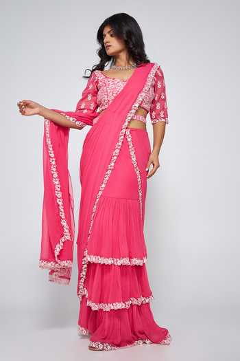 Asaga Jolie Pre-Draped Embroidered Saree 