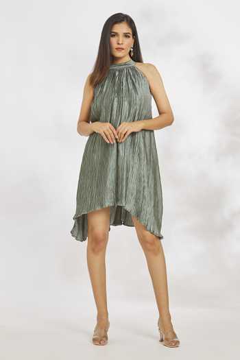 Naintara Bajaj Crinkle Textured Short Dress 
