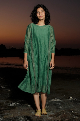 TATWA Handloom Chanderi Dress