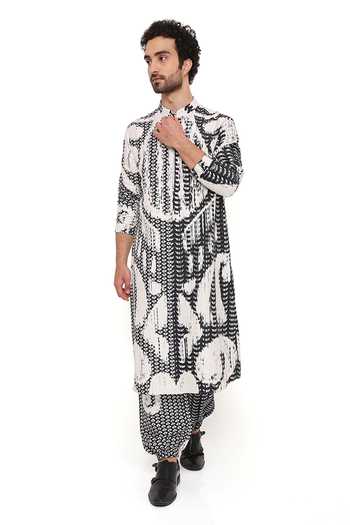 PS Men By Payal Singhal Uzbek Print Kurta & Joggers Set  