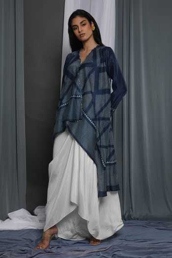 Krishna Mehta Chanderi Printed Jacket 
