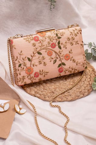 Floral Creeper Box Clutch 