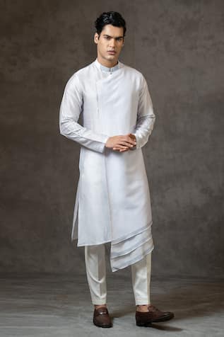 Asymmetric Panelled Kurta Set 