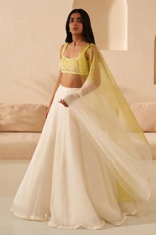 Zoon Lehenga Set With Ombre Dupatta 