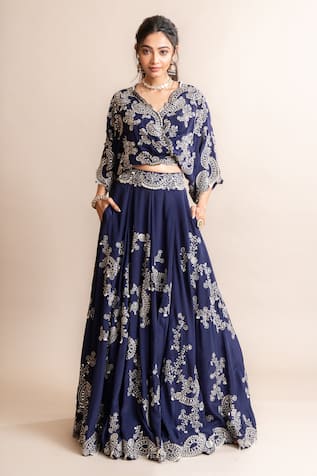 Nupur Kanoi Hand Embroidered Lehenga & Kaftan Top Set 