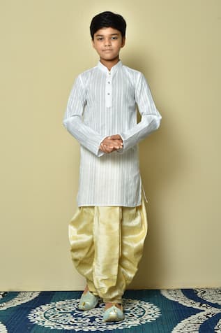 Patterned Kurta & Dhoti Set 