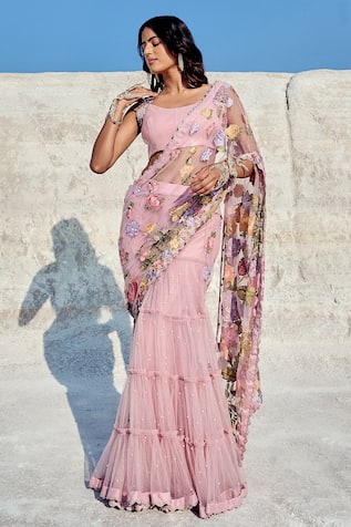 40 Elegant Half Saree Lehenga Designs For The South Indian Brides! | Half  saree designs, Half saree lehenga, Lehenga saree design