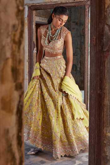 Tamanna Punjabi Kapoor Dori & Resham Embroidered Bridal Lehenga Set 