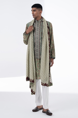 Siddhartha Bansal Flower Print Stole