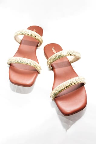 Bria Stone Studded Strappy Flats 