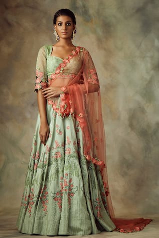 Shilpi Gupta Sequins Embroidered Bridal Lehenga Set 