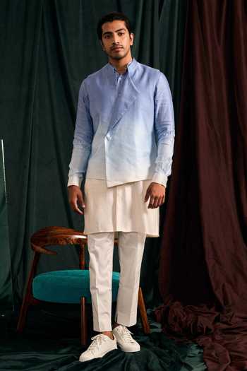 Project Bandi Sky Ombre Bundi & Kurta Set 