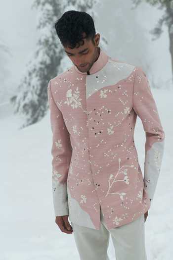 Sahil Kochhar Pixel Embroidered Bandgala & Trouser Set 