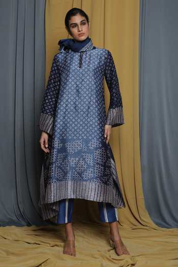 Krishna Mehta Geometric Hand Block Print Tunic 