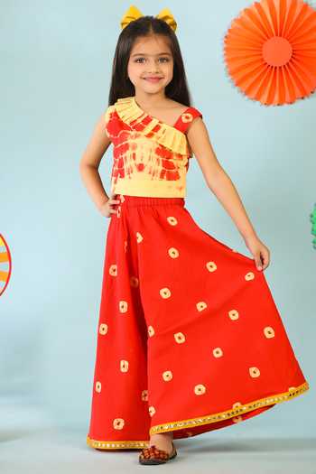 Cute Couture Shibori Print Top & Palazzo Set 