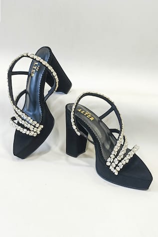 Kiara Embellished Platform Block Heels 