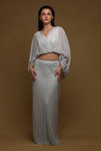 Shriya Som Pleated Draped Blouson 