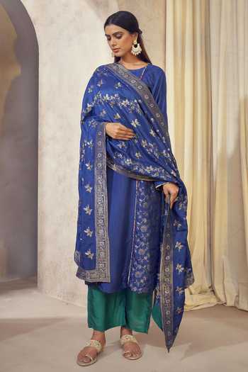 Affroz Floral Woven Kurta Palazzo Set 