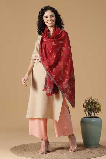 Shingora Jacquard Floral And Paisley Pattern Stole 