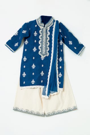 Shruti Jalan Embroidered Kurta Palazzo Set 