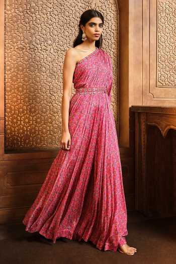 Aneesh Agarwaal One Shoulder Printed Jumpsuit 
