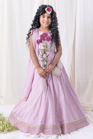 Buy White Ethnic Wear Sets for Girls by Aks Kids Online | Ajio.com