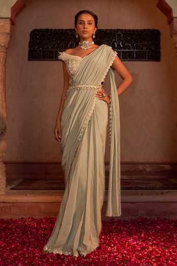 NIDHIKA SHEKHAR Udaan Utsav Pre-Draped Saree Set 