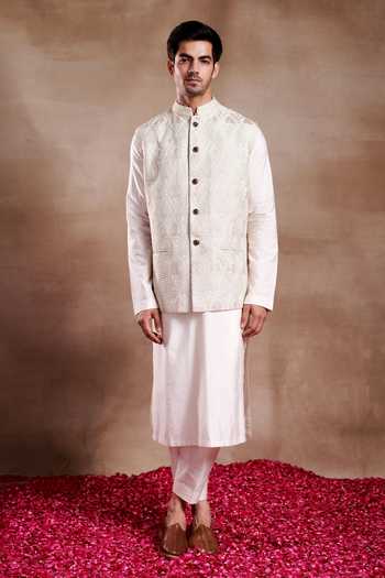 SHASHA GABA Mihir Jaal Embroidered Waist Coat 
