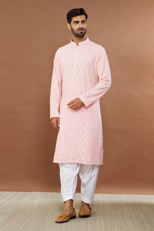 Floral Embroidered Kurta & Patiala Set For Kids