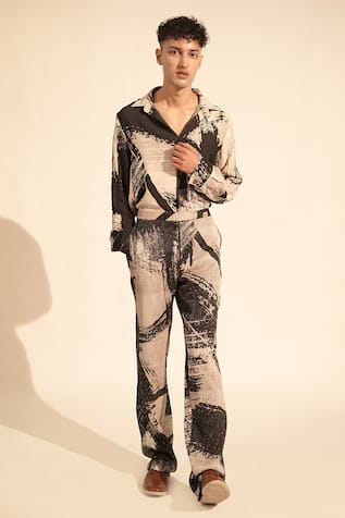 Nikita Mhaisalkar Brush Stroke Print Shirt 