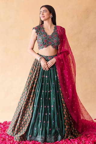 Flower Print Lehenga Set 