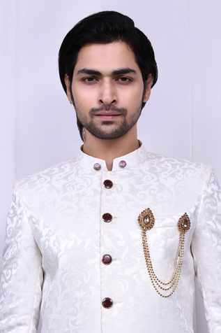 Nazaakat by Samara Singh Stone Embellished Brooch