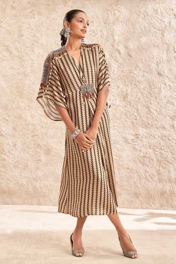 Aditi Somani Overlap Knotted Dress 