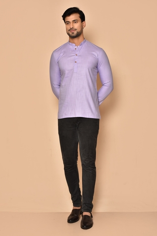 Aryavir Malhotra Plain Short Kurta