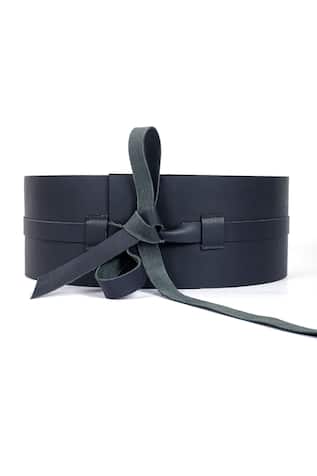 Obi Tie-Up Leather Belt 