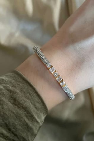 Joelle Cubic Zirconia Embellished Bracelet Cuff 