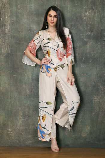 Whimsical By Shica Flower Bloom Print Jumpsuit 