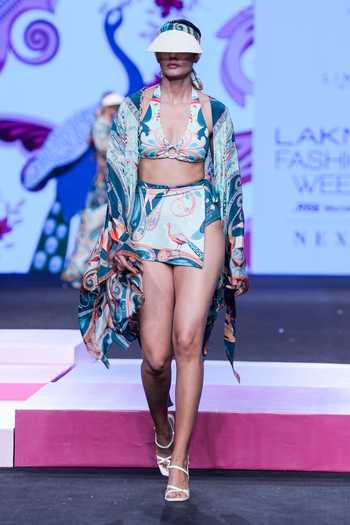 Limerick By Abirr N' Nanki Evo Printed Wrap Kaftan Dress 