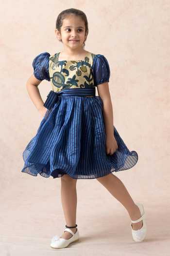 Thetaa Stripe Pattern Flared Dress 