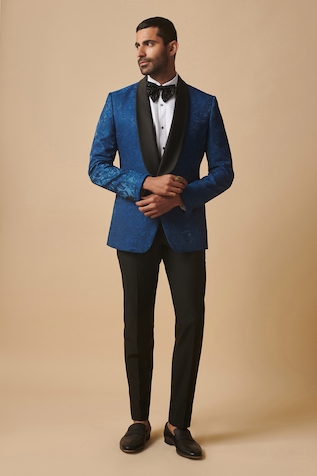 tuxedo with black shirt royal blue ties - Google Search