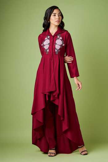 Aakaar Cotton Silk Blazer Tunic & Pant Set 