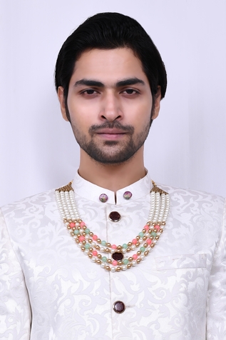 Nazaakat by Samara Singh Tiered Beaded Mala