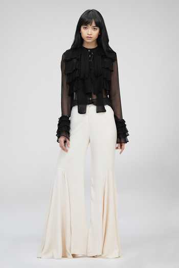 Shruti S Layered Ruffle Chiffon Shirt 