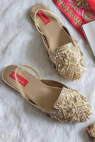 Jenny Floral Embroidered Mules 